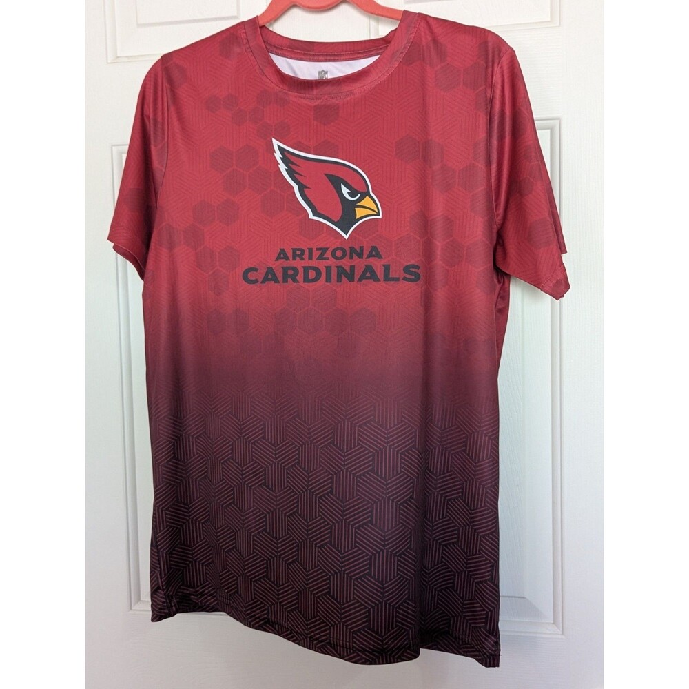 NFL Team Apparel Arizona Cardinals Performance T Shirt Womens XXL Red Ombre Logo